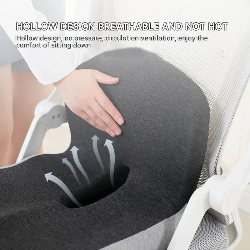Ergonomic Memory Foam Seat & Back Support | Pain Relief Cushion