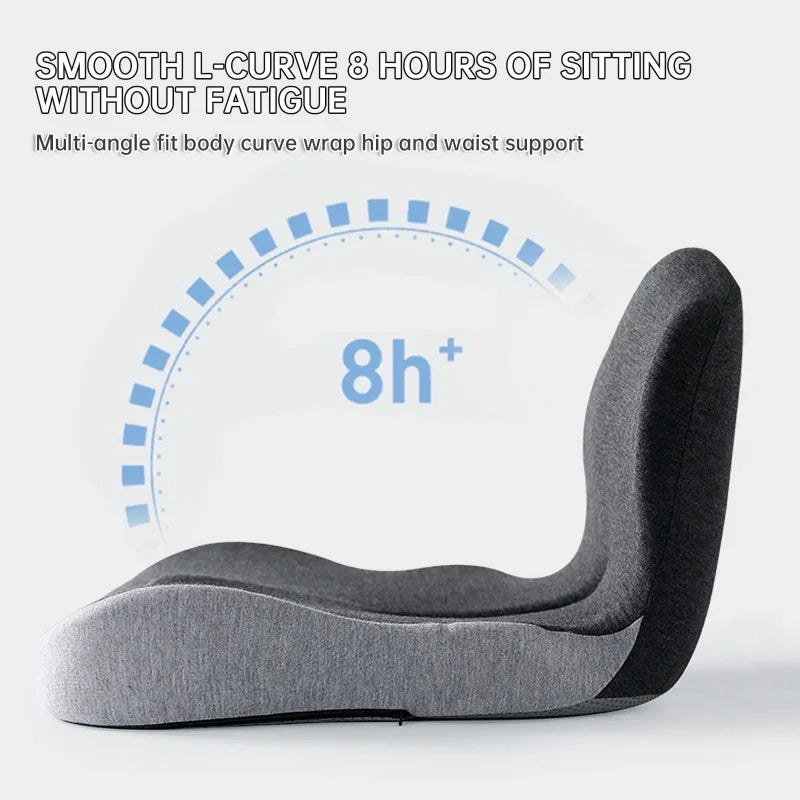 Ergonomic Memory Foam Seat & Back Support | Pain Relief Cushion